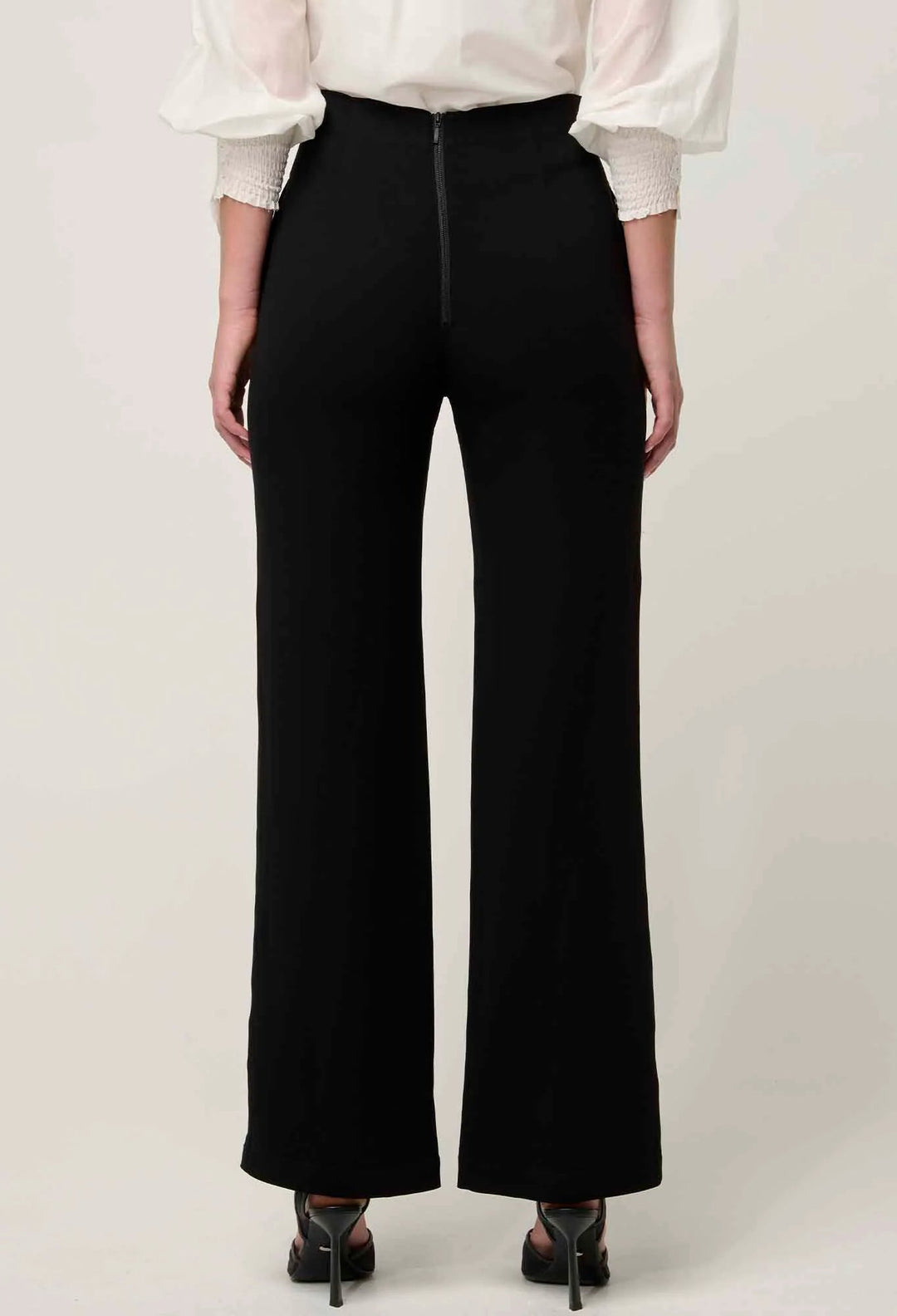 ONCE WAS Elvira Viscose Stretch Crepe Pant in Onyx Pant Once Was