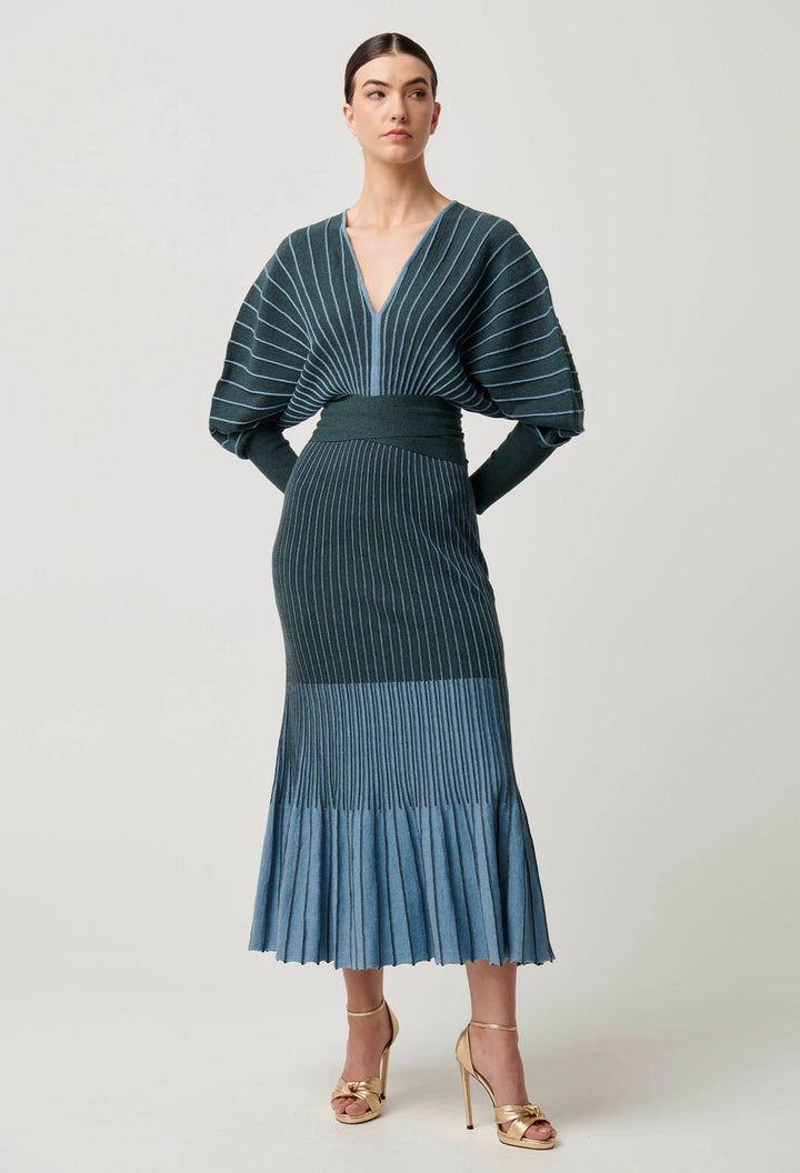 ONCE WAS Equinox Extra Fine Wool Cotten Blend Knit Dress Dress Once Was