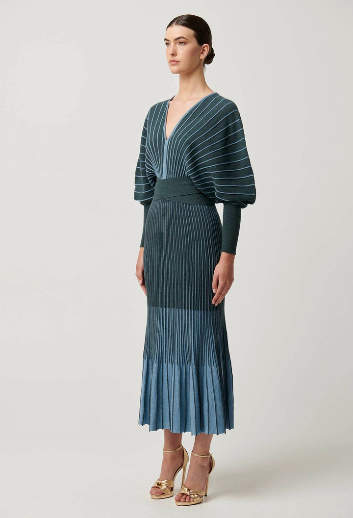 ONCE WAS Equinox Extra Fine Wool Cotten Blend Knit Dress Dress Once Was