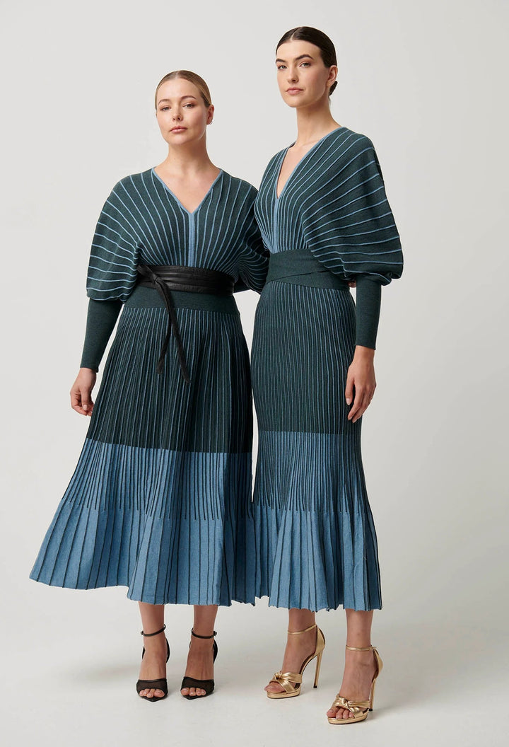 ONCE WAS Equinox Extra Fine Wool Cotten Blend Knit Dress Dress Once Was