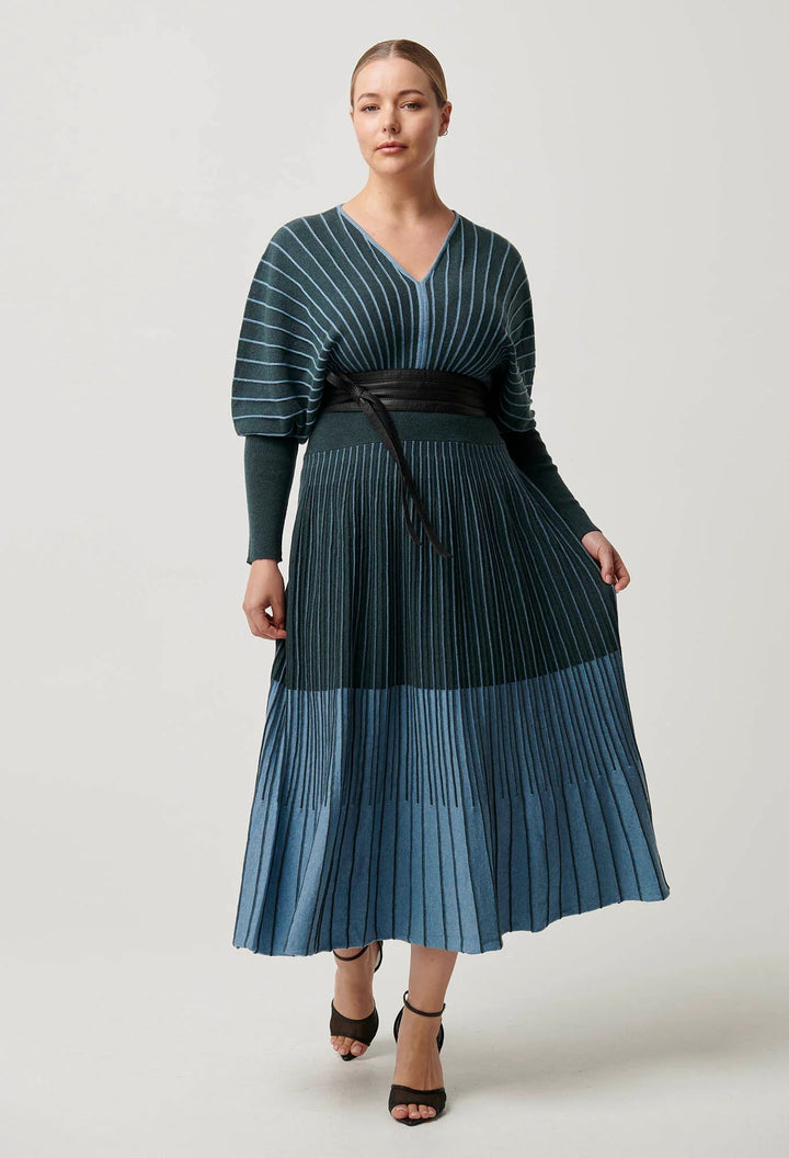 ONCE WAS Equinox Extra Fine Wool Cotten Blend Knit Dress Dress Once Was