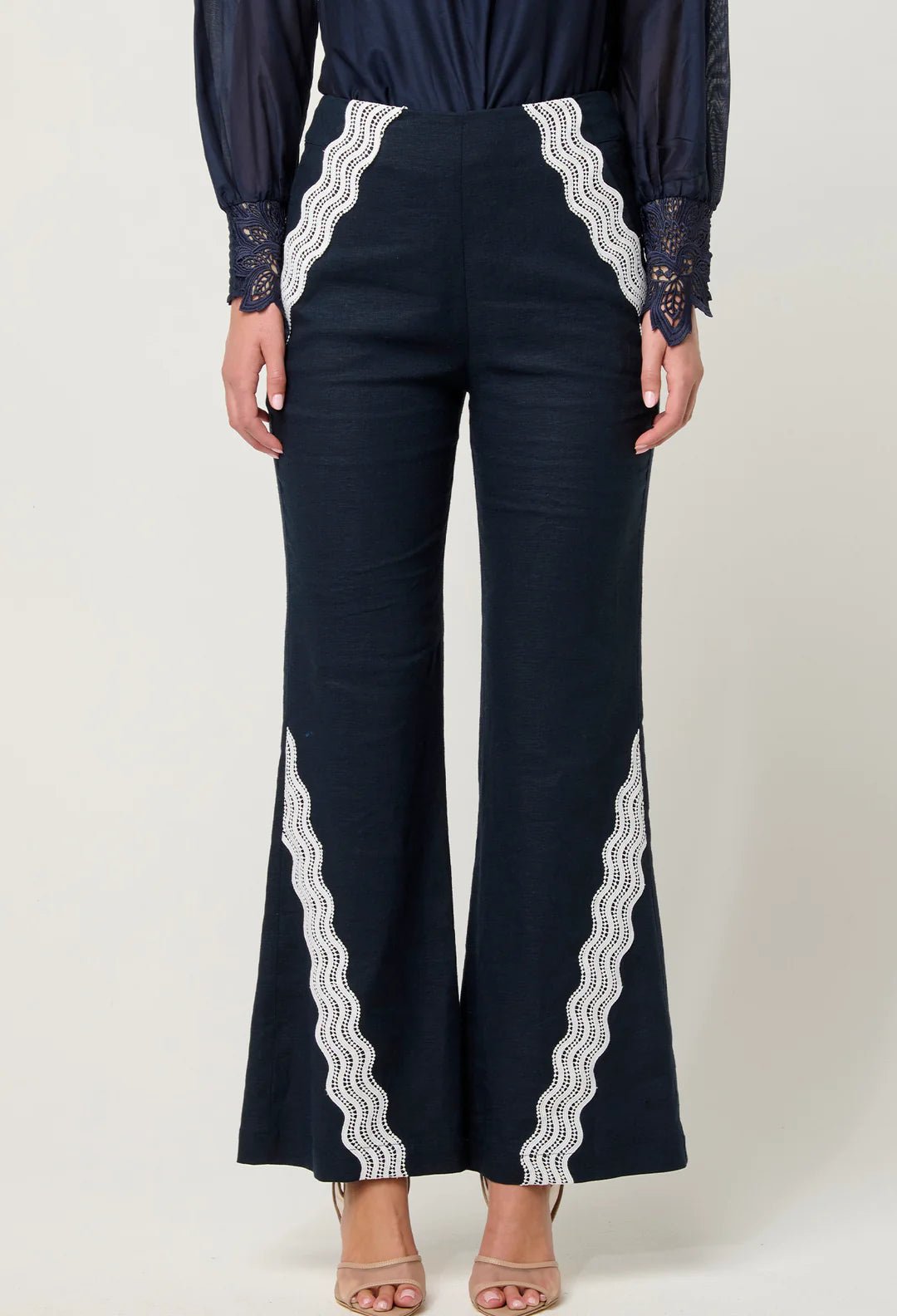 ONCE WAS Fandro Contrast Lace - Night Sky OW31911NSK Pant Once Was