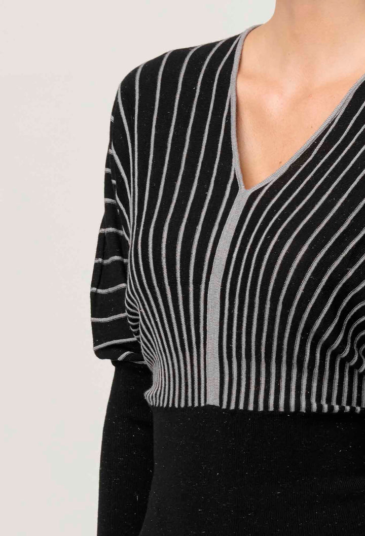 ONCE WAS Francine Viscose Nylon Knit Top in onyx knit Once Was