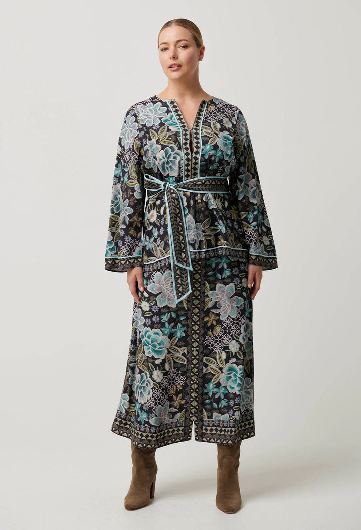 ONCE WAS HArper Viscose Waist panel Skirt - Dahlia Fields skirt Once Was