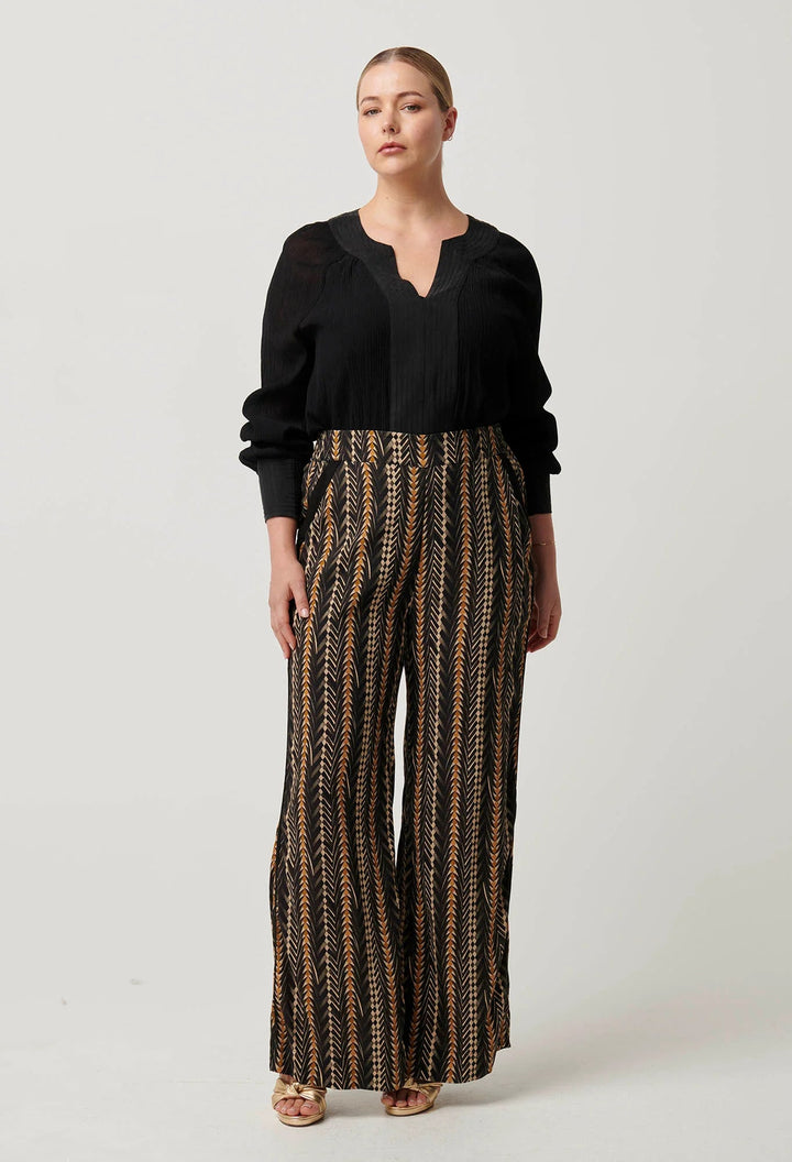 ONCE WAS Lucent Crinkle cotton Blouse - Black Blouse Once Was