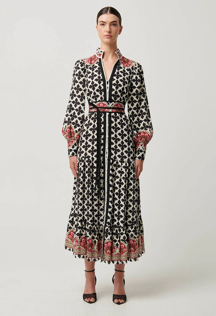 ONCE WAS Marielle Linen Viscose Dress in Country Tapestry Dress Once Was