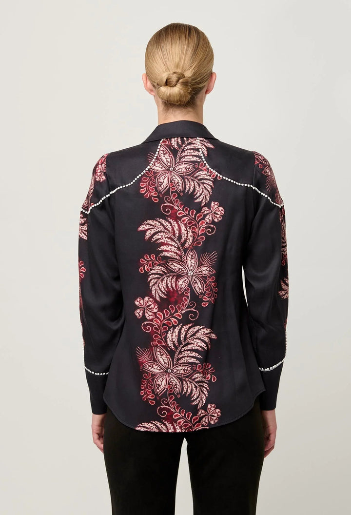 Once Was Marisol tencel Twill shirt in Torera Rose Blouse Once Was