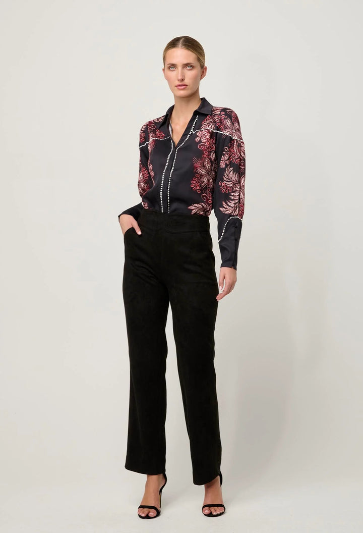 Once Was Marisol tencel Twill shirt in Torera Rose Blouse Once Was