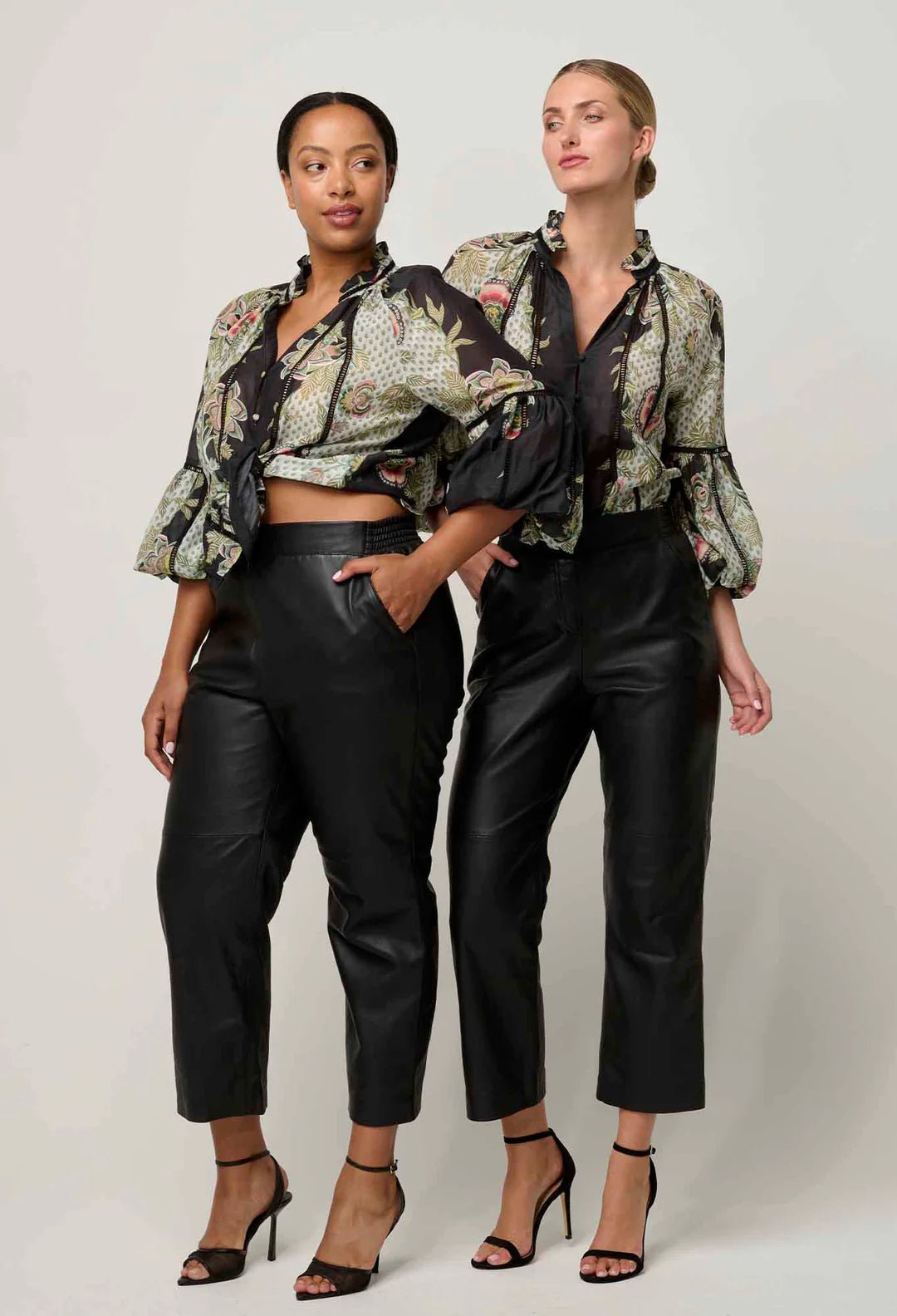 ONCE WAS Montoya Leather Straight leg Pant - ONYX Pant Once Was