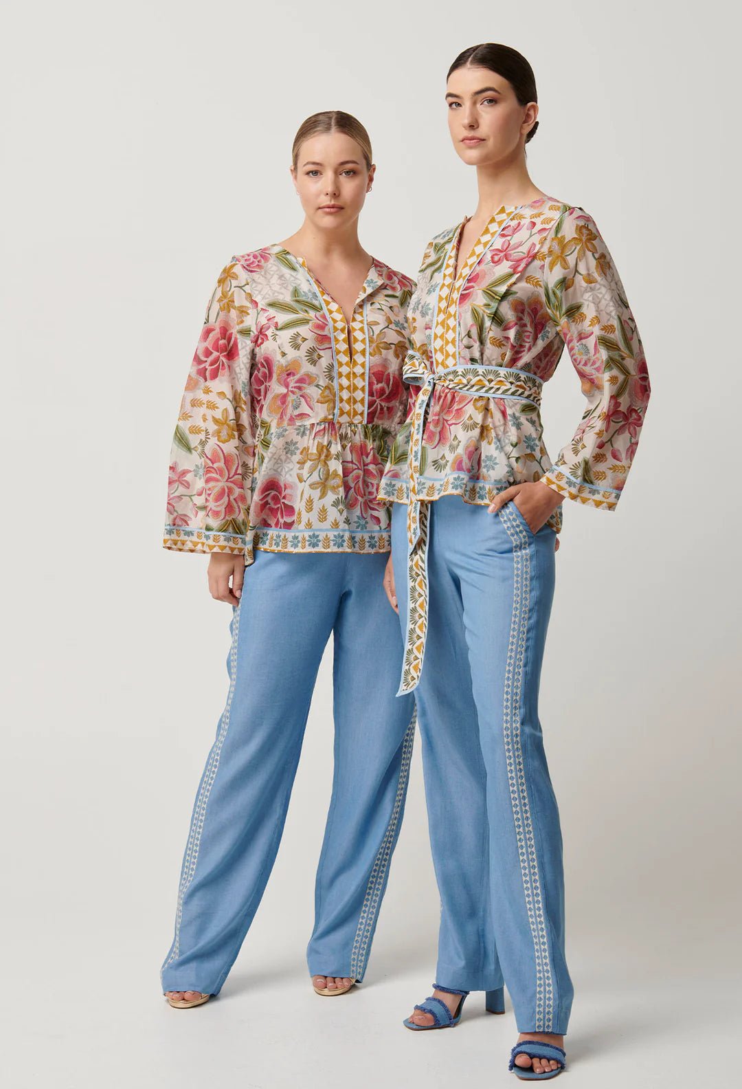 ONCE WAS Ophelia Tencel Placement Embroidered Pant Pant Once Was