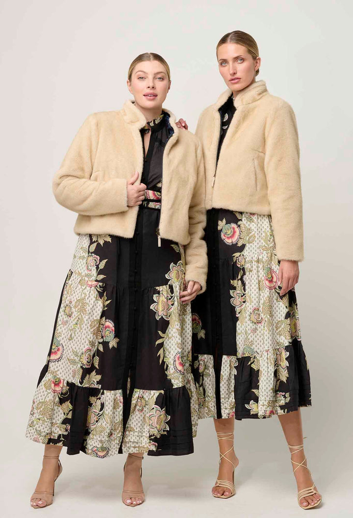 ONCE WAS Rylie Reversible faux jacket - Altamira /Blanca Coats & Jackets Once Was