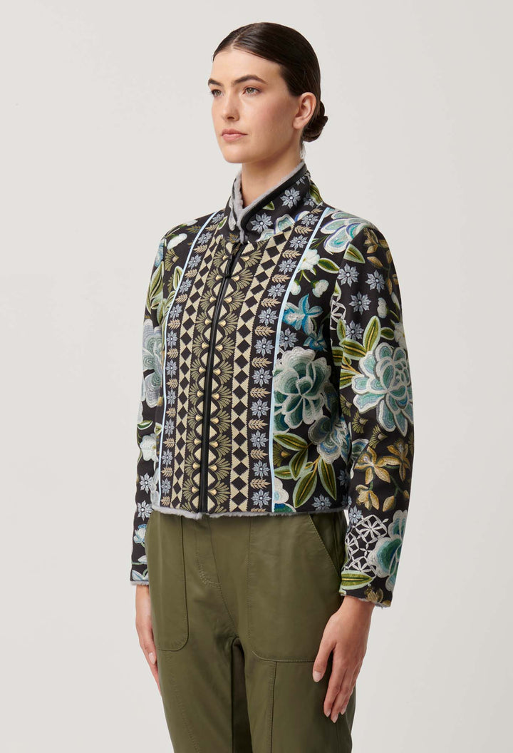 ONCE WAS Rylie Reversible Ponte Fur - Dahlia Fields Coats & Jackets Once Was
