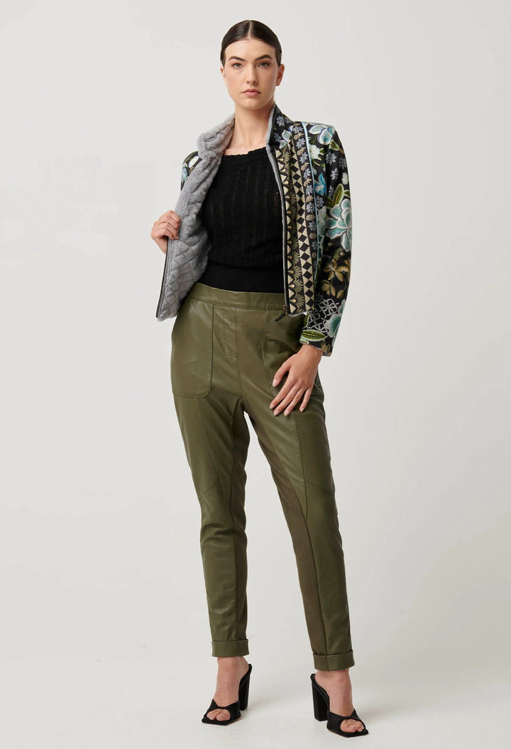 ONCE WAS Rylie Reversible Ponte Fur - Dahlia Fields Coats & Jackets Once Was