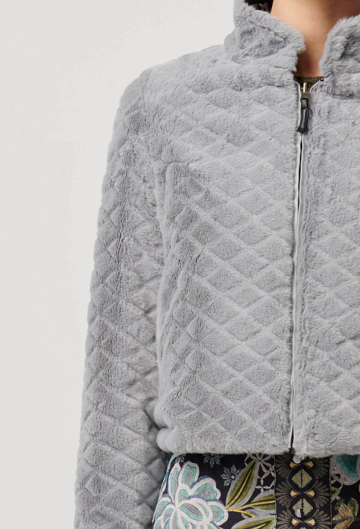 ONCE WAS Rylie Reversible Ponte Fur - Dahlia Fields Coats & Jackets Once Was