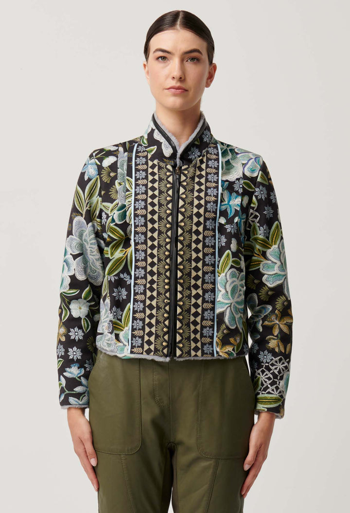 ONCE WAS Rylie Reversible Ponte Fur - Dahlia Fields Coats & Jackets Once Was