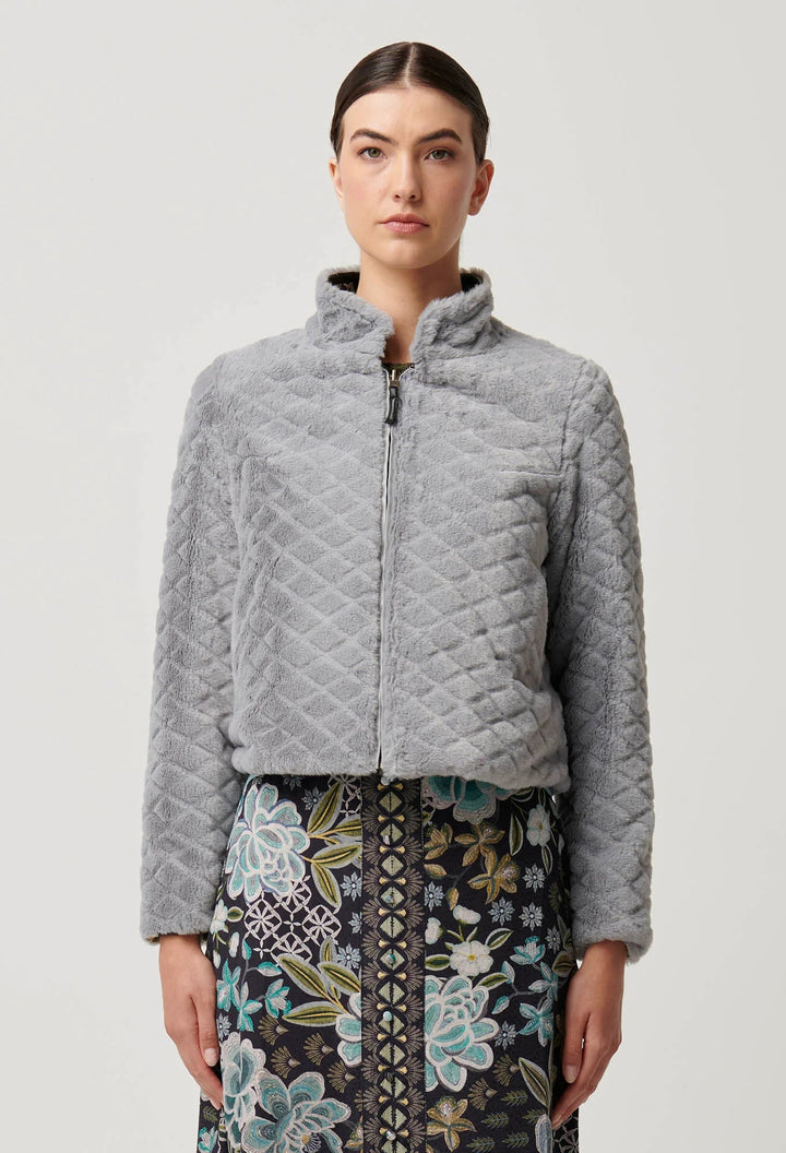 ONCE WAS Rylie Reversible Ponte Fur - Dahlia Fields Coats & Jackets Once Was