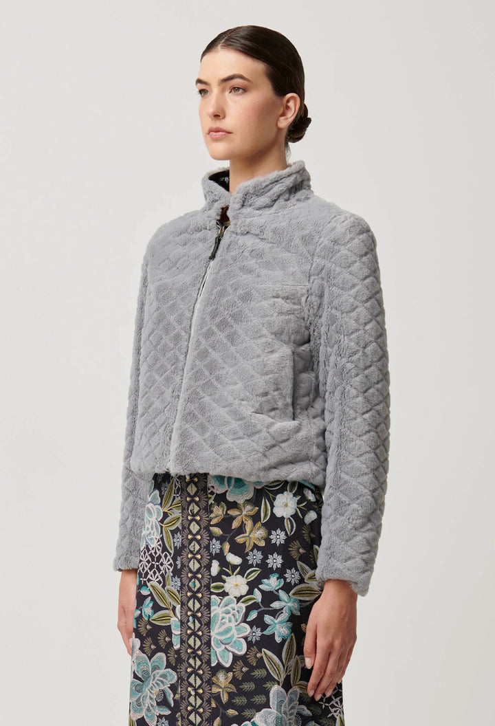 ONCE WAS Rylie Reversible Ponte Fur - Dahlia Fields Coats & Jackets Once Was