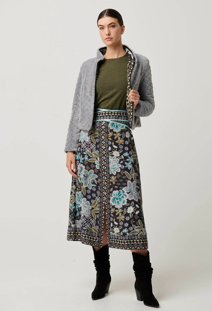 ONCE WAS Rylie Reversible Ponte Fur - Dahlia Fields Coats & Jackets Once Was