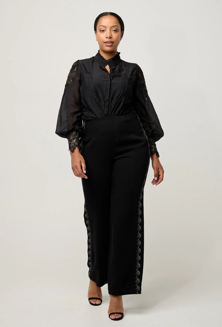 ONCE WAS Sevilla Cotton Silk Shirt - ONYX Blouse Once Was