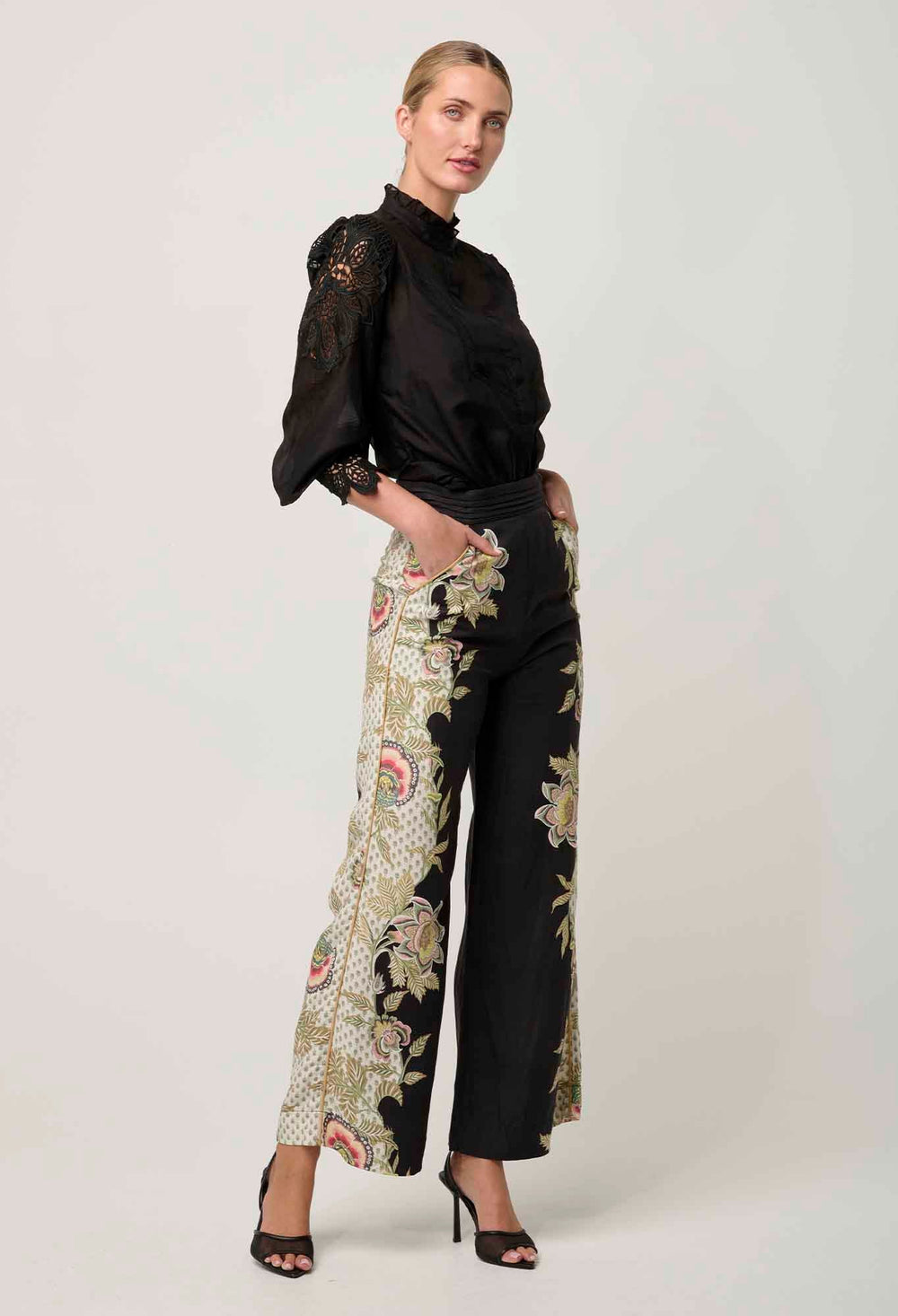 ONCE WAS Sevilla Cotton Silk Shirt - ONYX Blouse Once Was