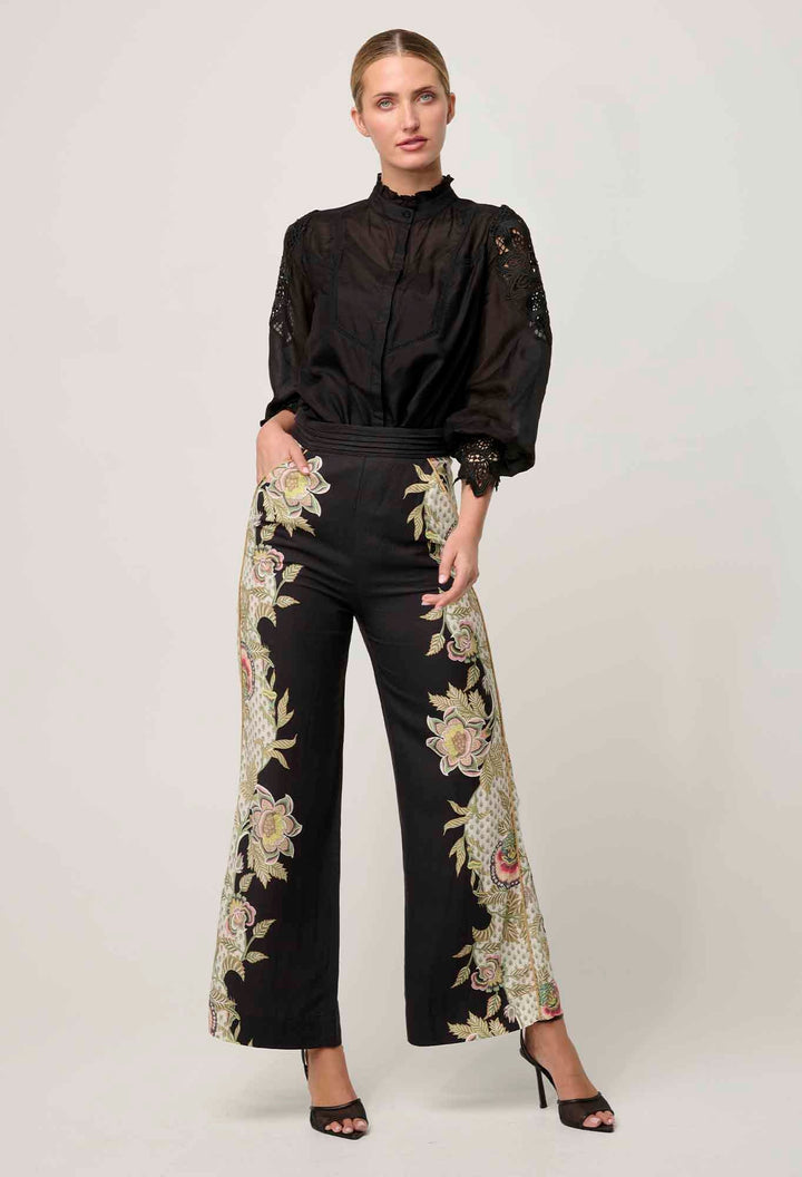 ONCE WAS Sevilla Cotton Silk Shirt - ONYX Blouse Once Was