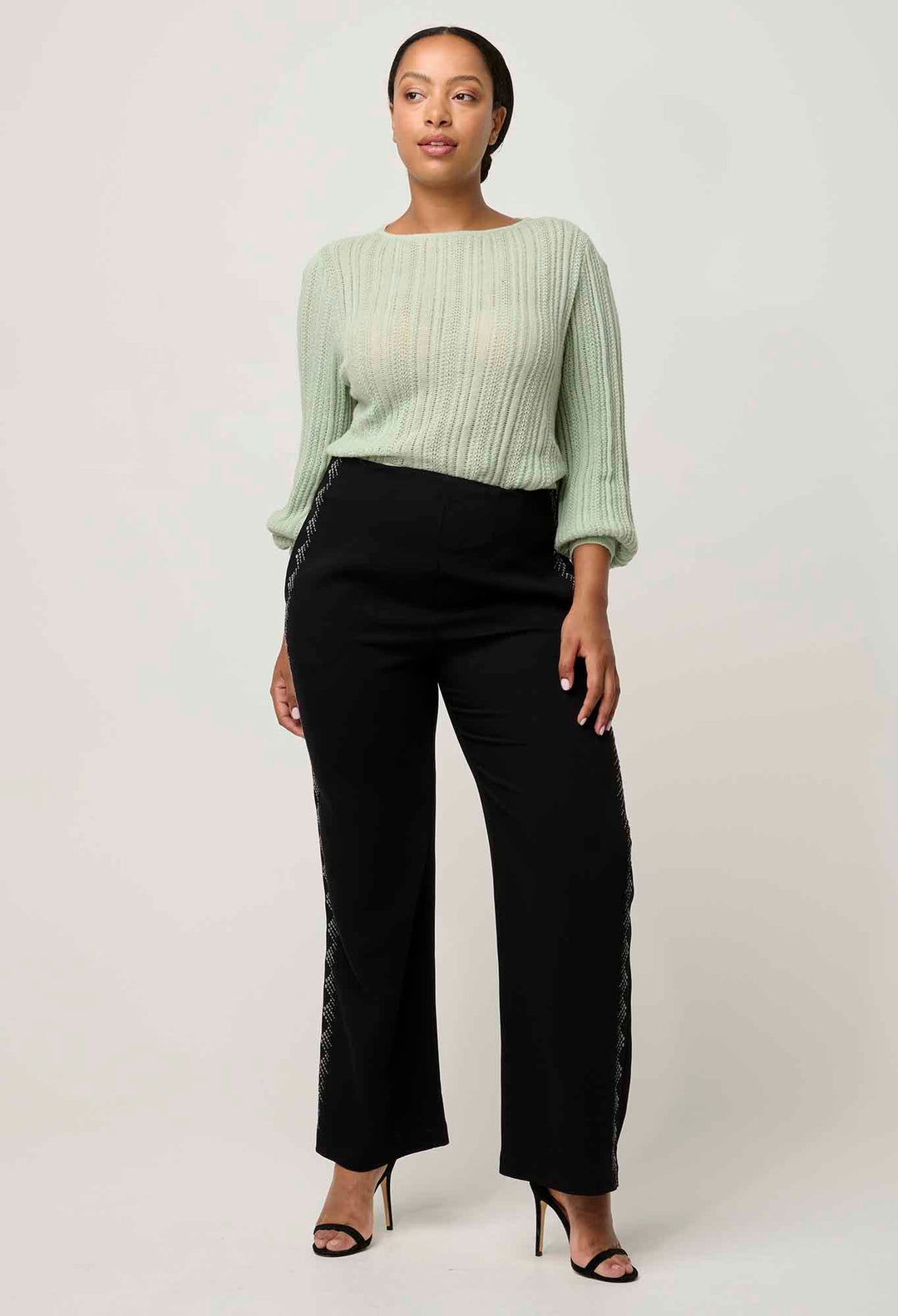 ONCE WASSolana Alpaca Wool Knit Top in Celadon knit Once Was