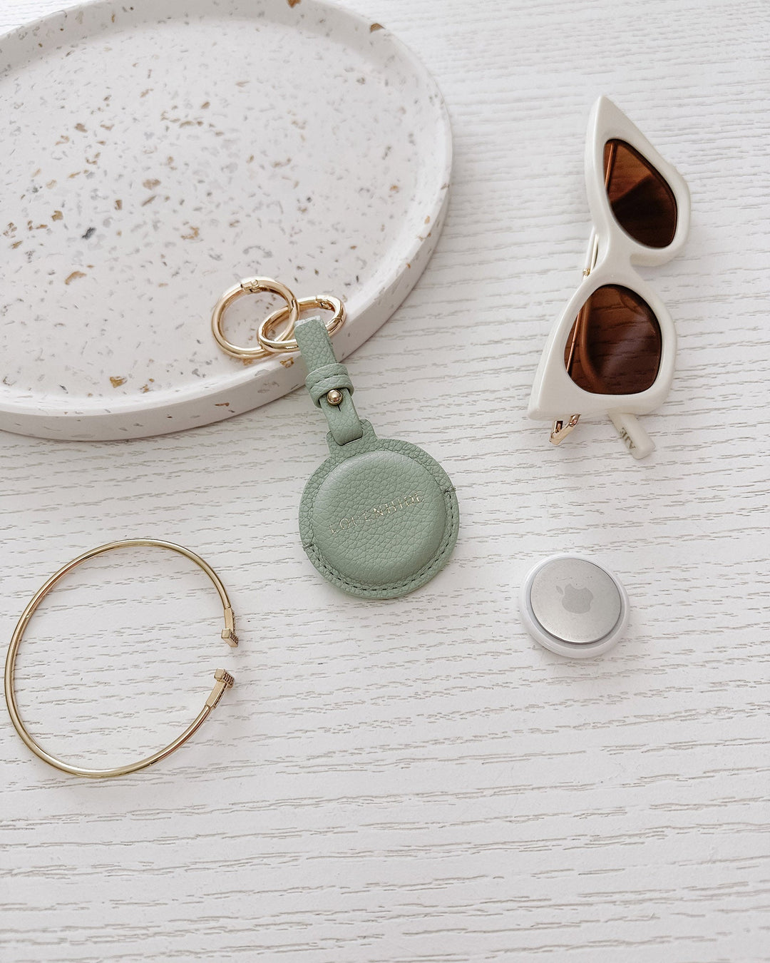 Opal Airtag Case - Sage Green bag accessories Louenhide