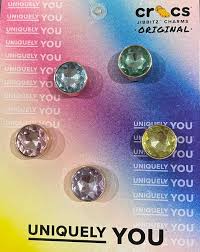 Original Croc Jibbitz Charms -Gold and Gems 5pc Pack Croc Accessories