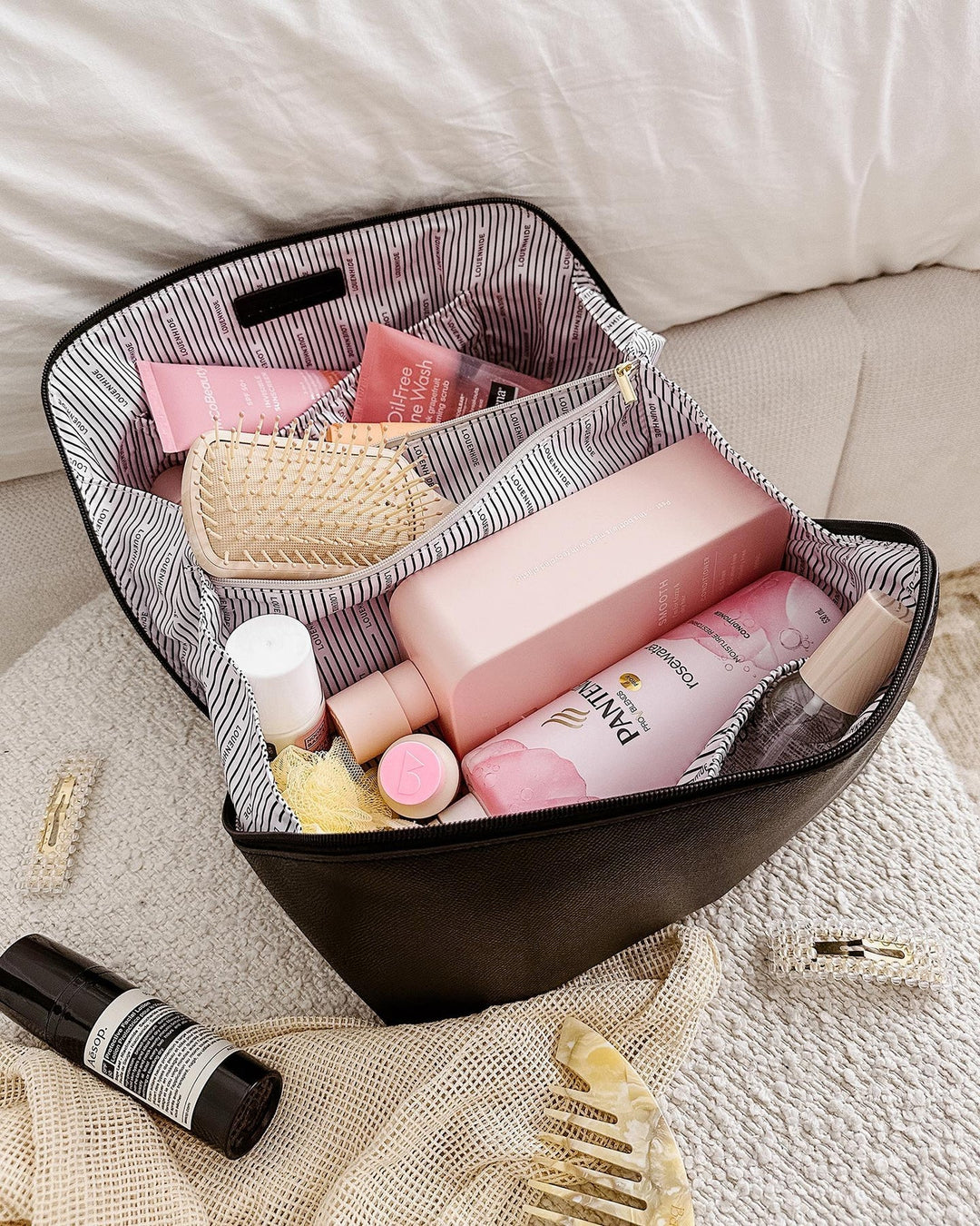 Orion Cosmetic Cosmetic Case - BLACK Cosmetic & Toiletry Bags Louenhide