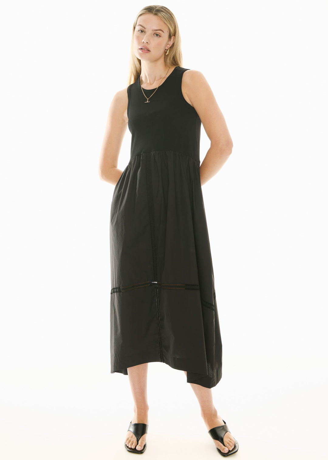 Orlo Lace Tank Dress - Black - Stanleyandstone