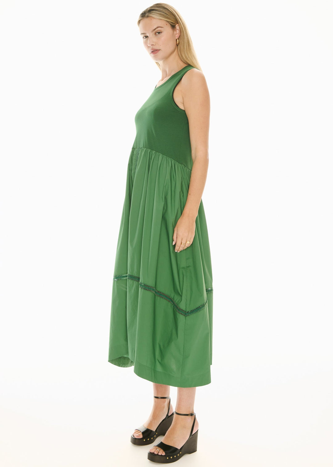 Orlo Lace Tank Dress - Green - Stanleyandstone