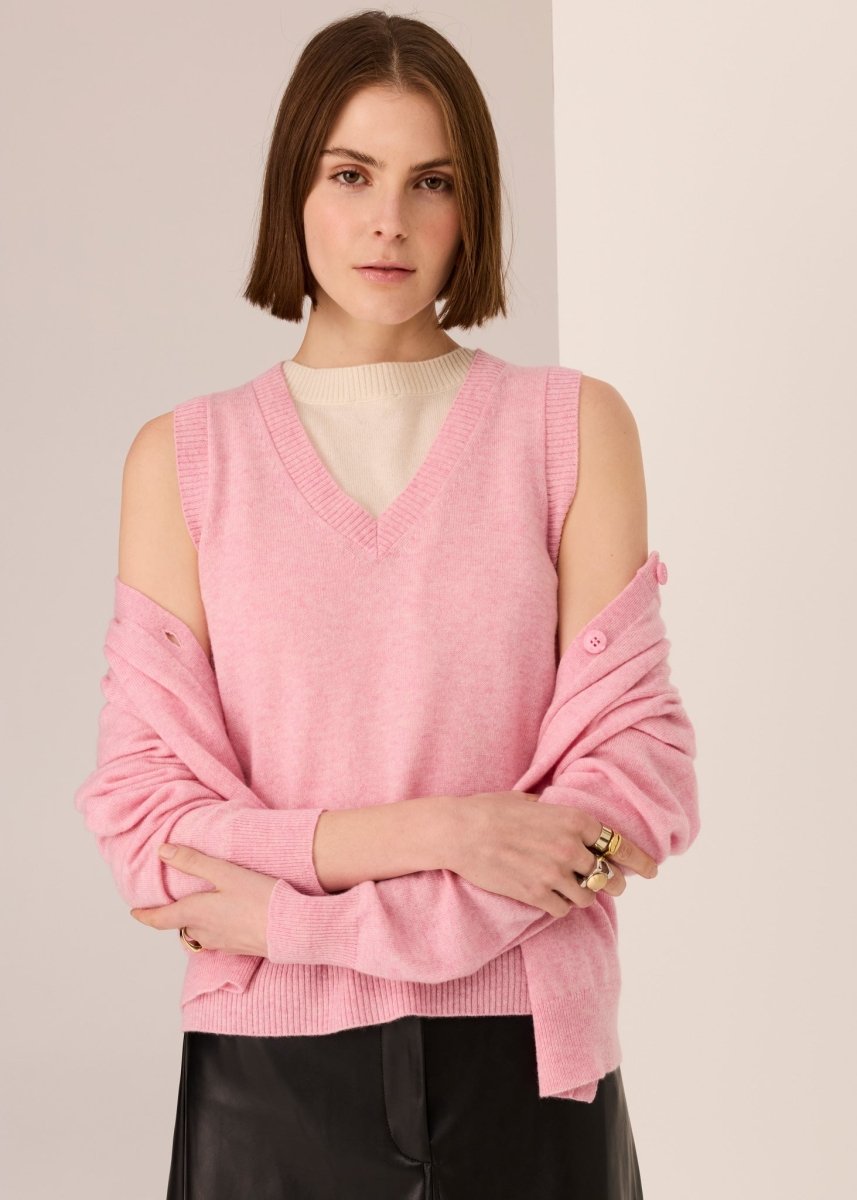 Orson Vest - PINK knit POL