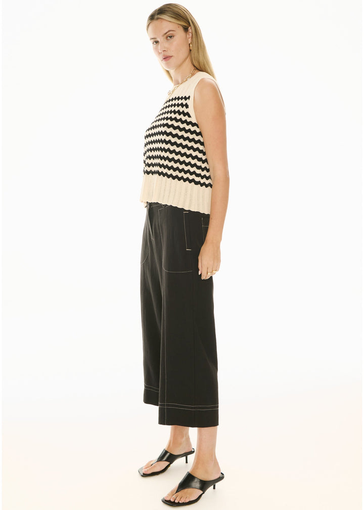 Oskar Cropped Pant - Black - Stanleyandstone