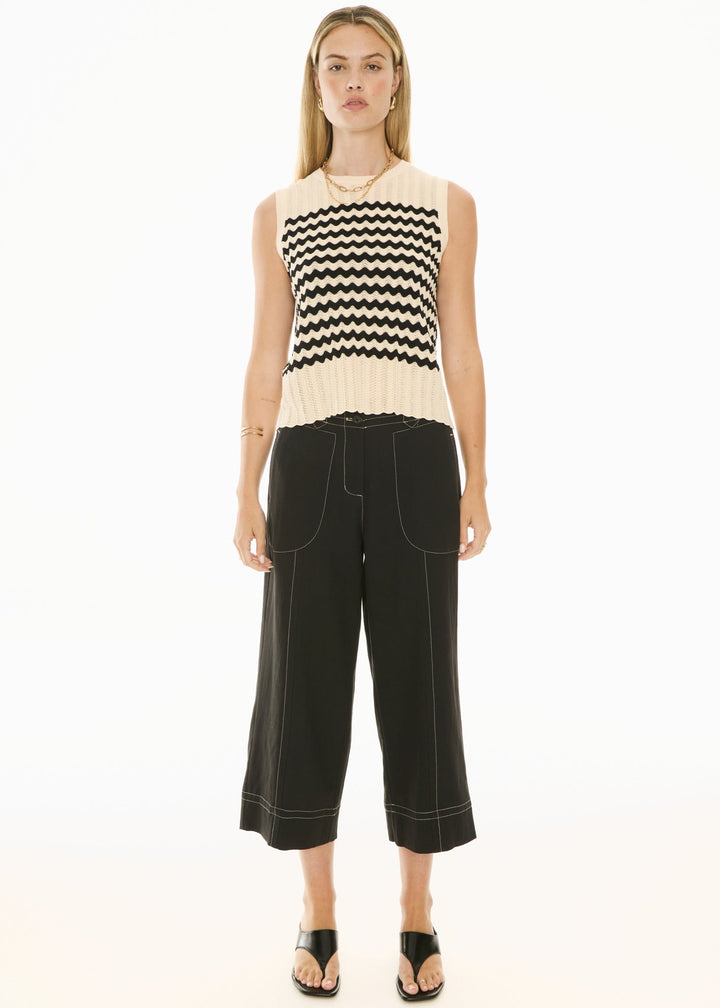 Oskar Cropped Pant - Black - Stanleyandstone