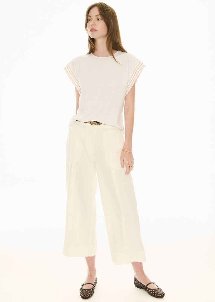 Oskar Cropped Pant - Ecru - Stanleyandstone