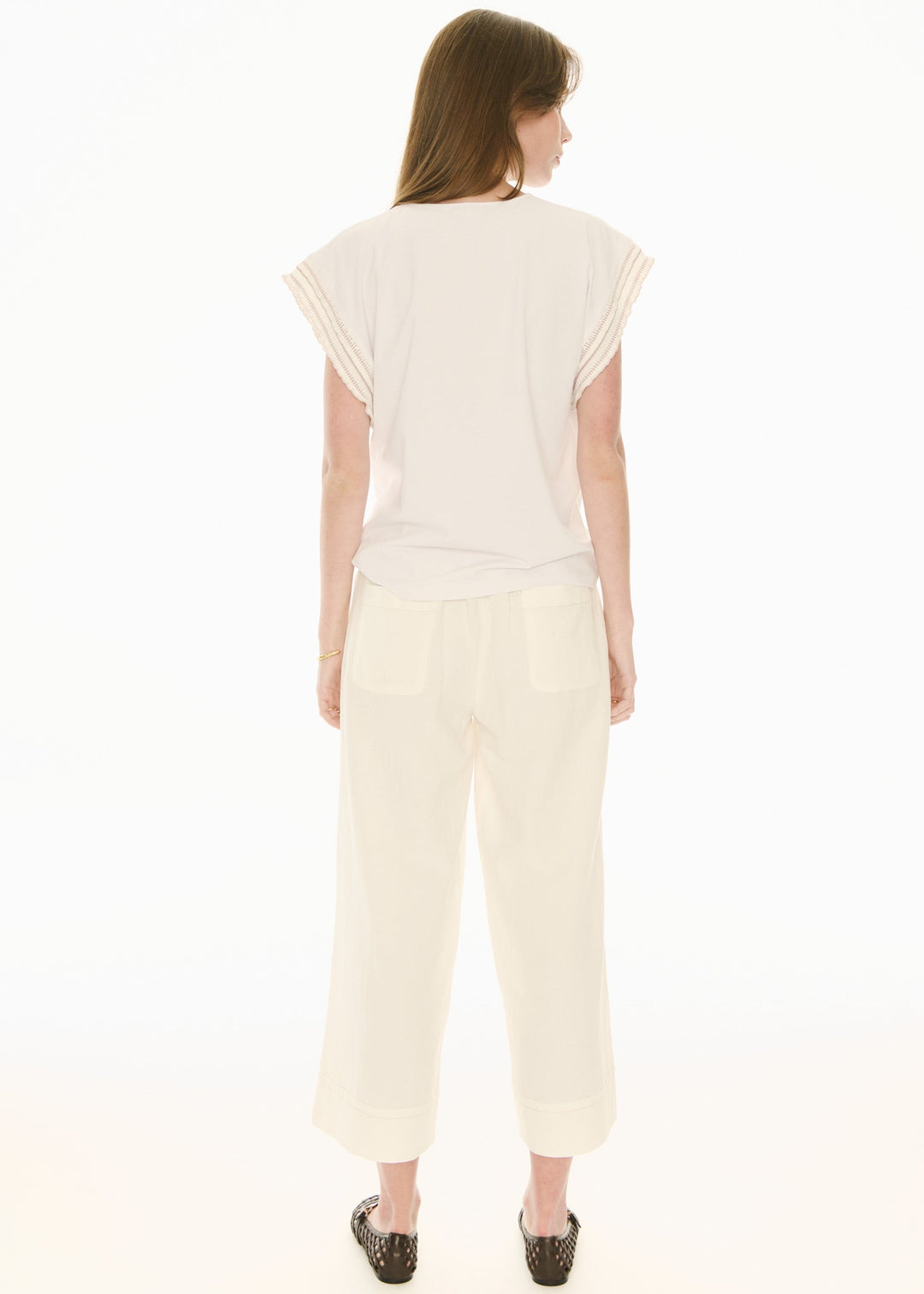 Oskar Cropped Pant - Ecru - Stanleyandstone