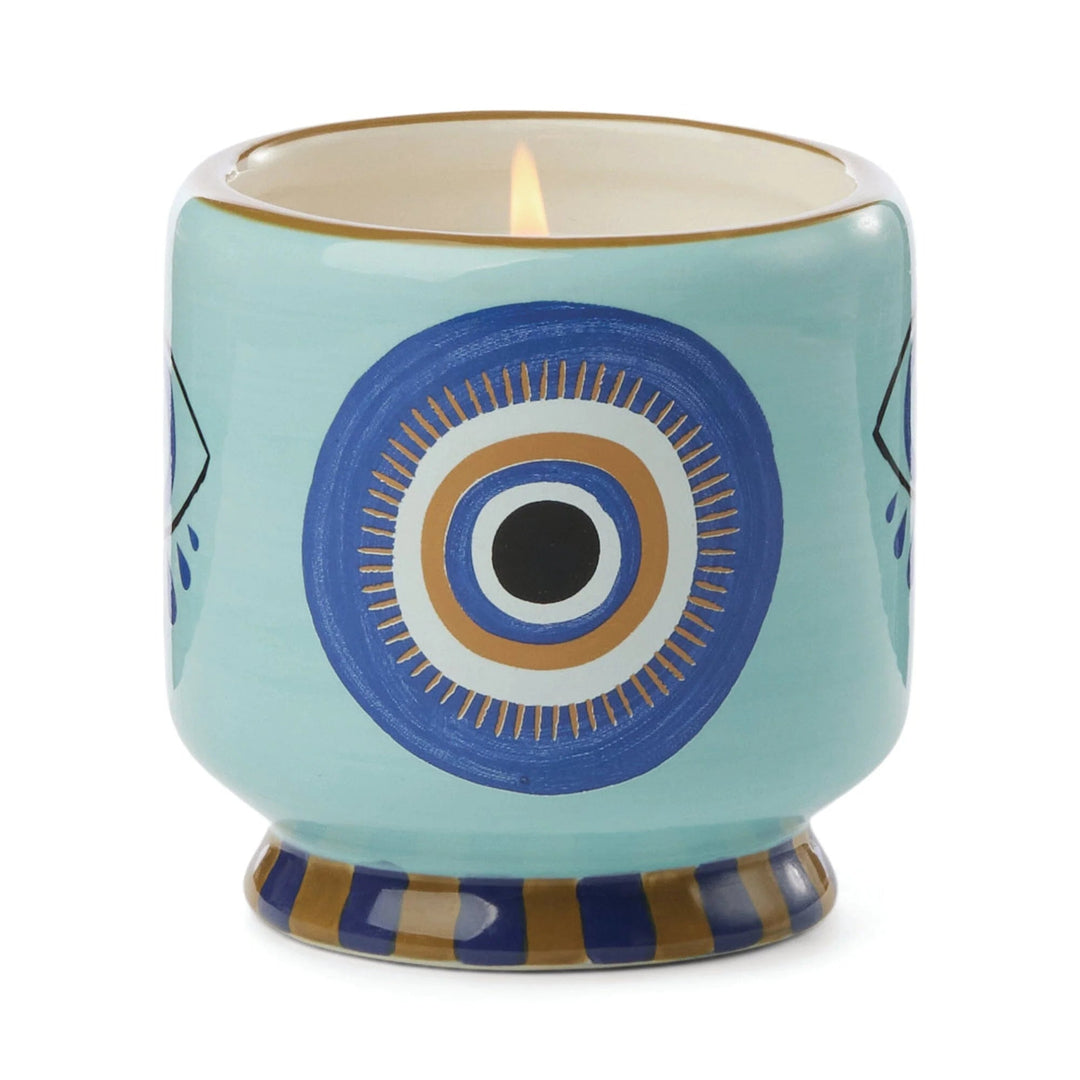 Paddywax -A Dopo 8 oz Handpainted "Eye" Ceramic - Incense & Smoke candle Paddywax