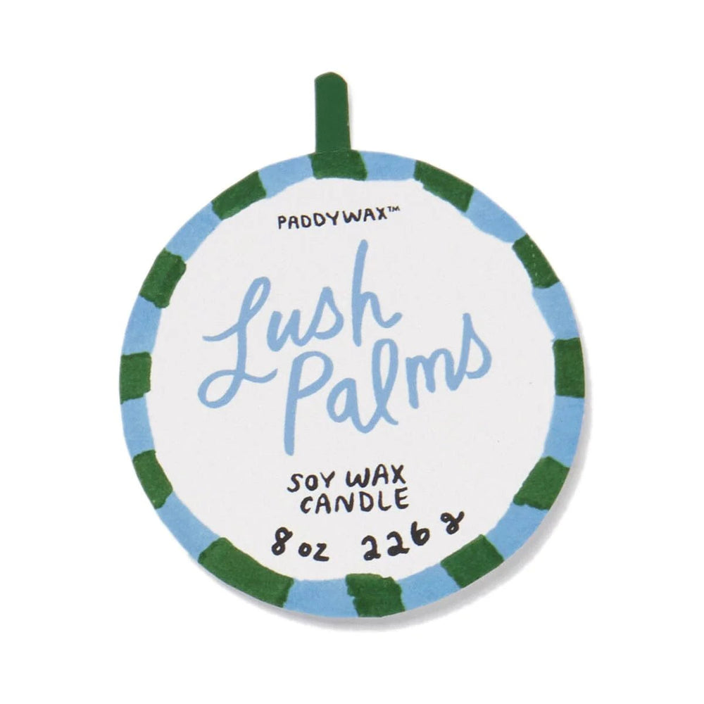 Paddywax - A Dopo 8 oz Handpainted "Palm Tree" Ceramic - Lush Palms candle Paddywax