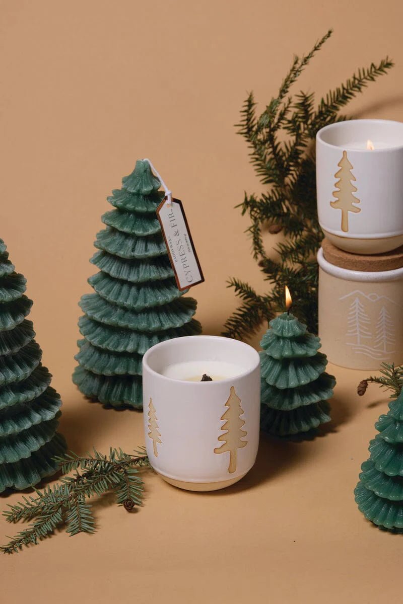 Paddywax Cypress & Fir 8 Tall Tree Totem Candle w/ Wick & Hang Tag - 730g candle Paddywax