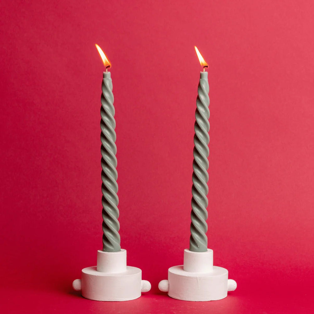 Paddywax -Cypress & Fir Twisted Tapers Evergreen Green - 2 Pack candle Paddywax