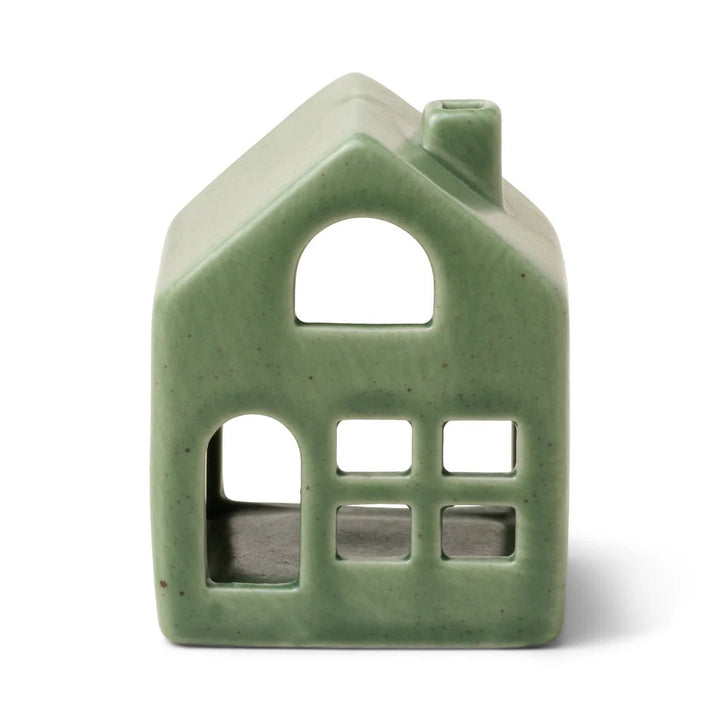 Paddywax - Incense Cone Holiday Green Ceramic Cottage w/ 20 Incense Cones - Balsam & Fir candle Paddywax