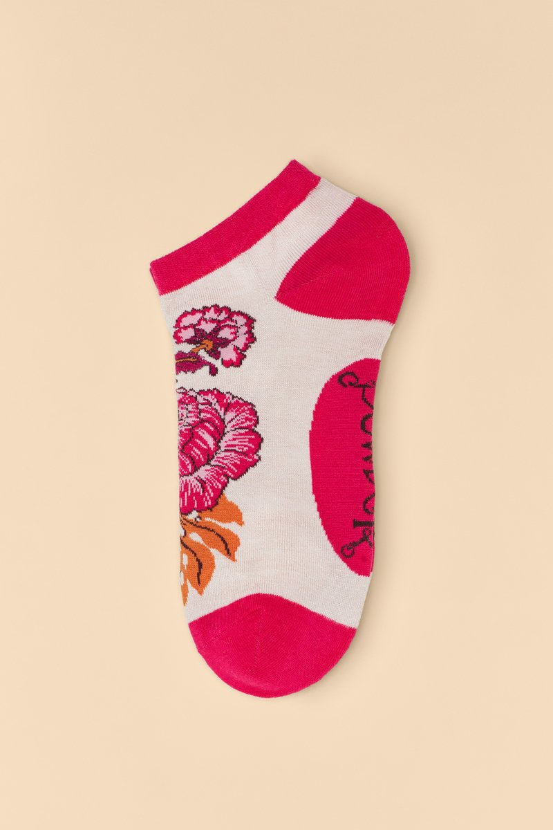 Paisley Floral Trainer Socks Powder