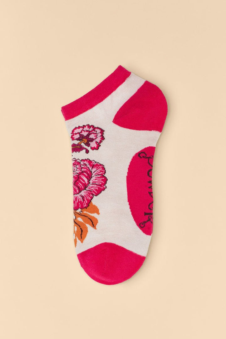 Paisley Floral Trainer Socks Powder