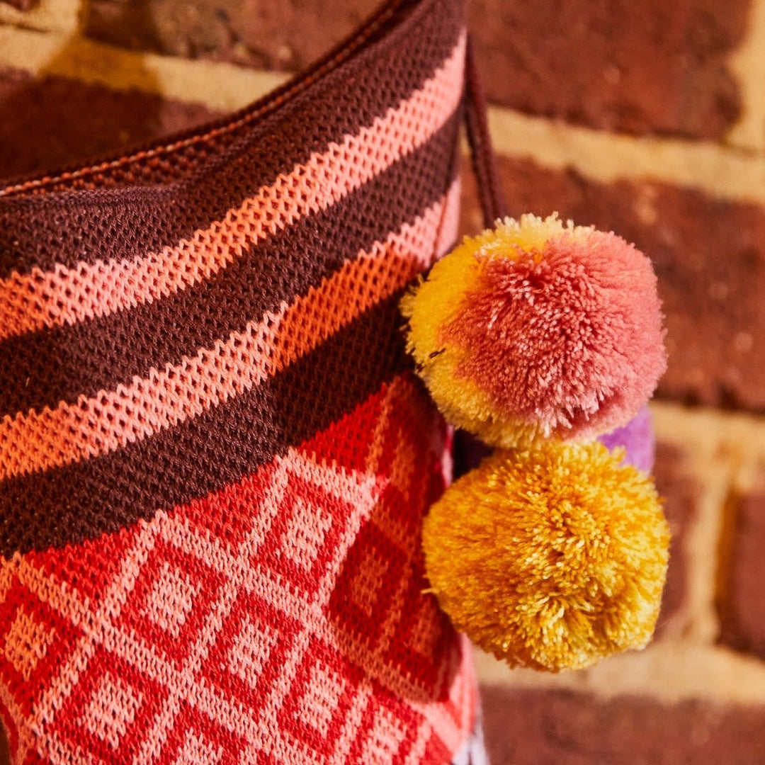 Palmina Knitted Stocking - Orchid Sage & Clare