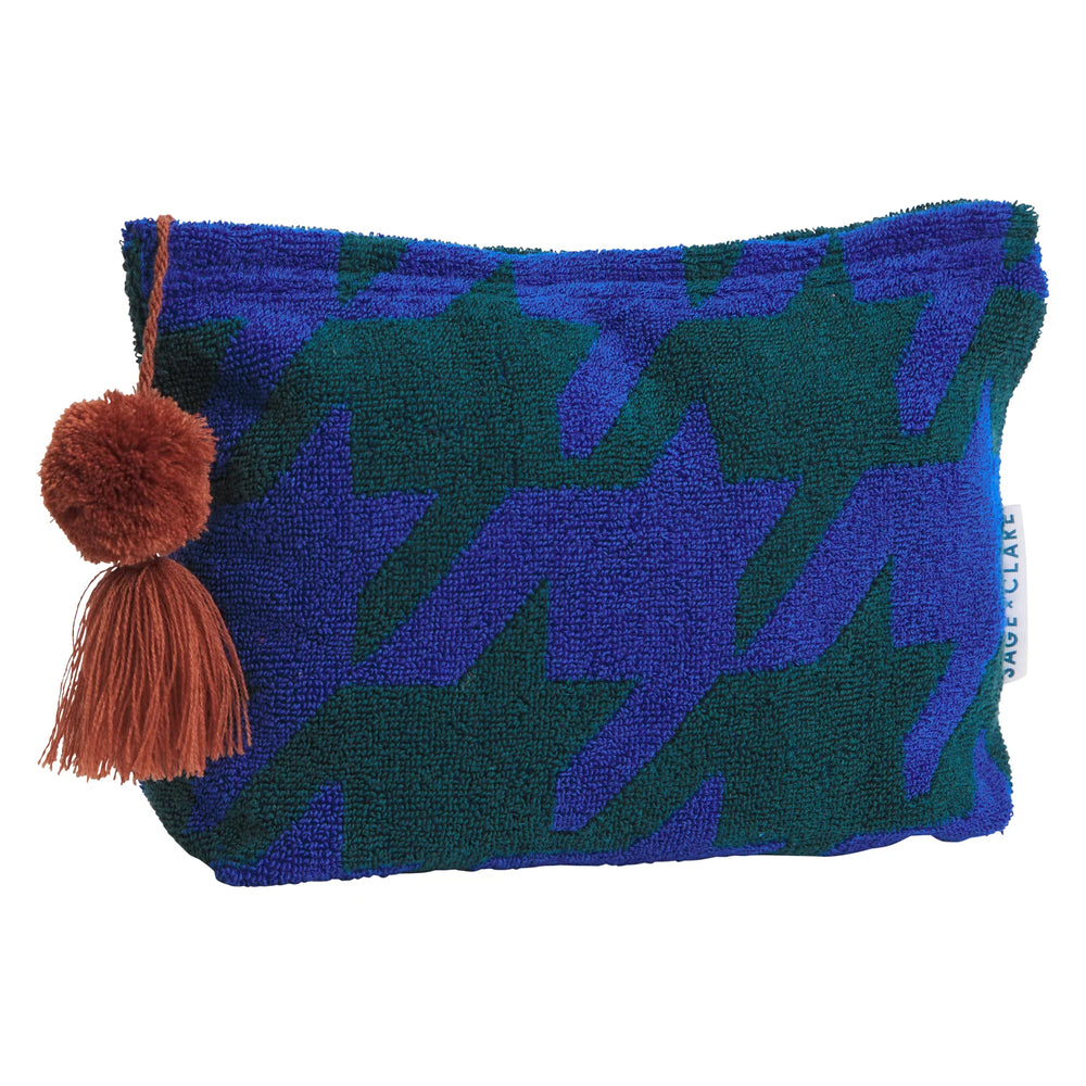 Sage and Clare VINITA TERRY POUCH - LAPIS Small home Sage & Clare   