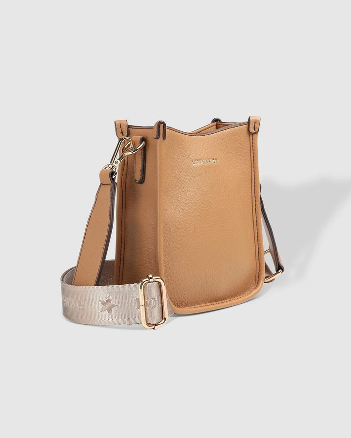 Parker phone cross body bag - camel Handbag Louenhide