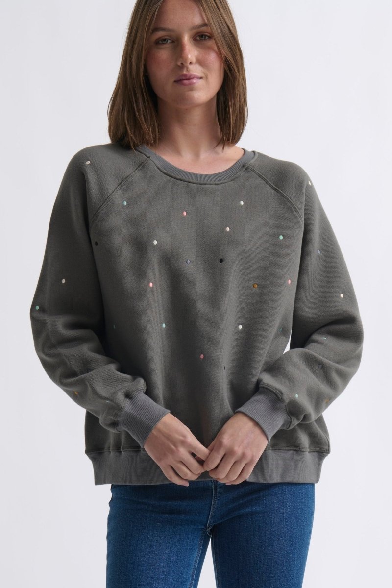Patti Sweatshirt | Dot - Licorice Kireina Australia