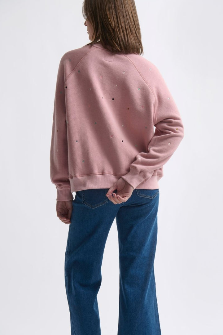 Patti Sweatshirt | Dots - Musk Pink Kireina Australia