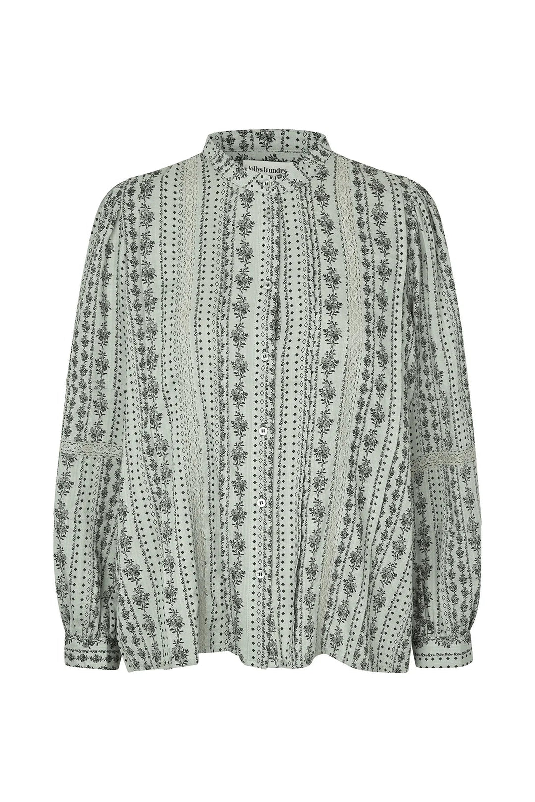 Paulina Shirt LS - Dusty Green Blouse Lollys Laundry