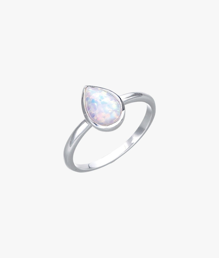 Pear Czelline Sterling silver Opal Ring - Stanleyandstone